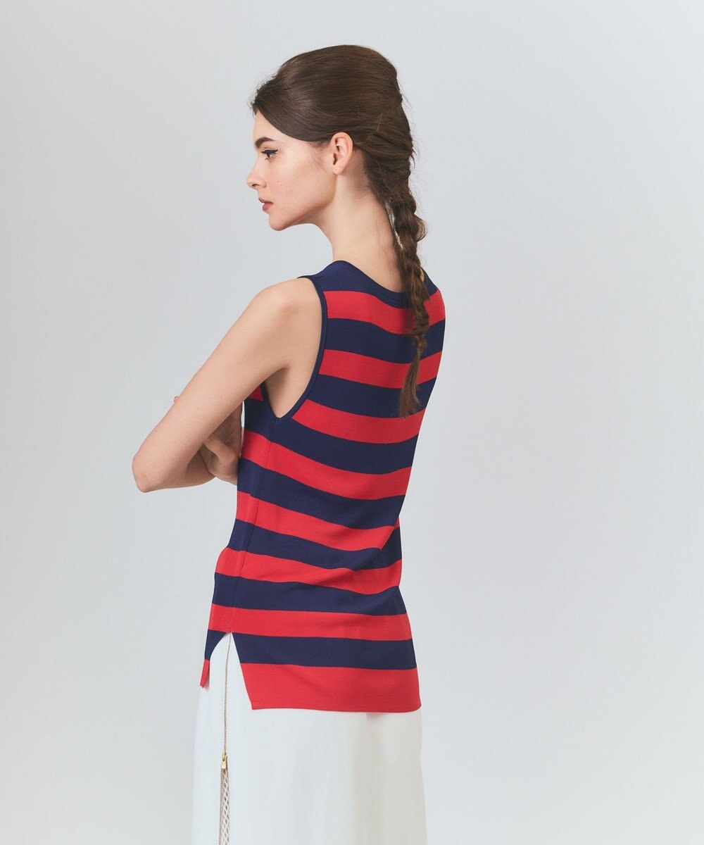 GRACE CONTINENTAL ラインニットノースリーブ 