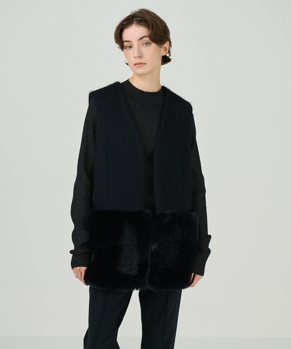 GRACE CONTINENTAL モヘアシャギーベスト 