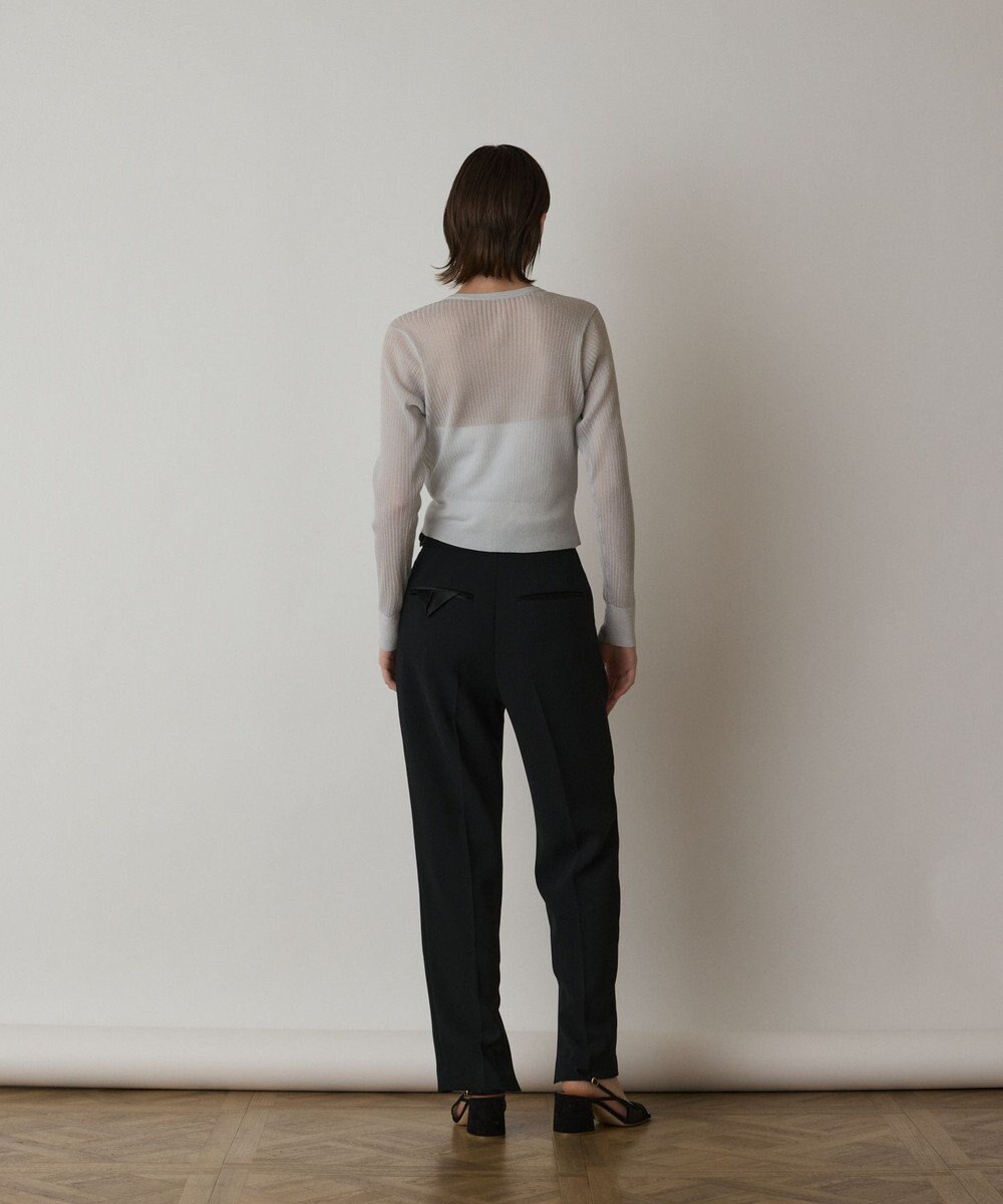 GRACE CONTINENTAL ラメリブシアーニットカーディガン 