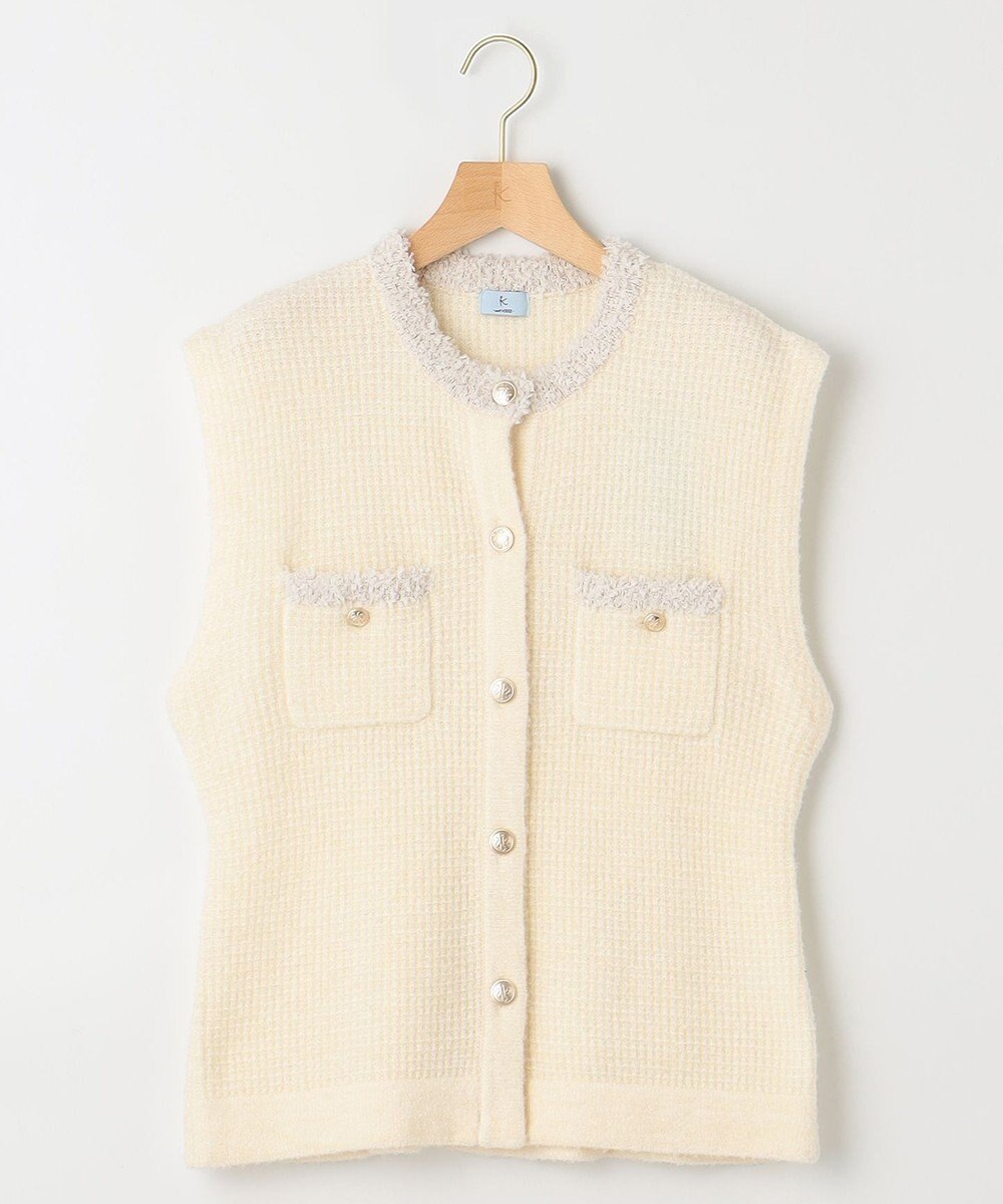 組曲 【WEB限定】ツィードニットベスト 