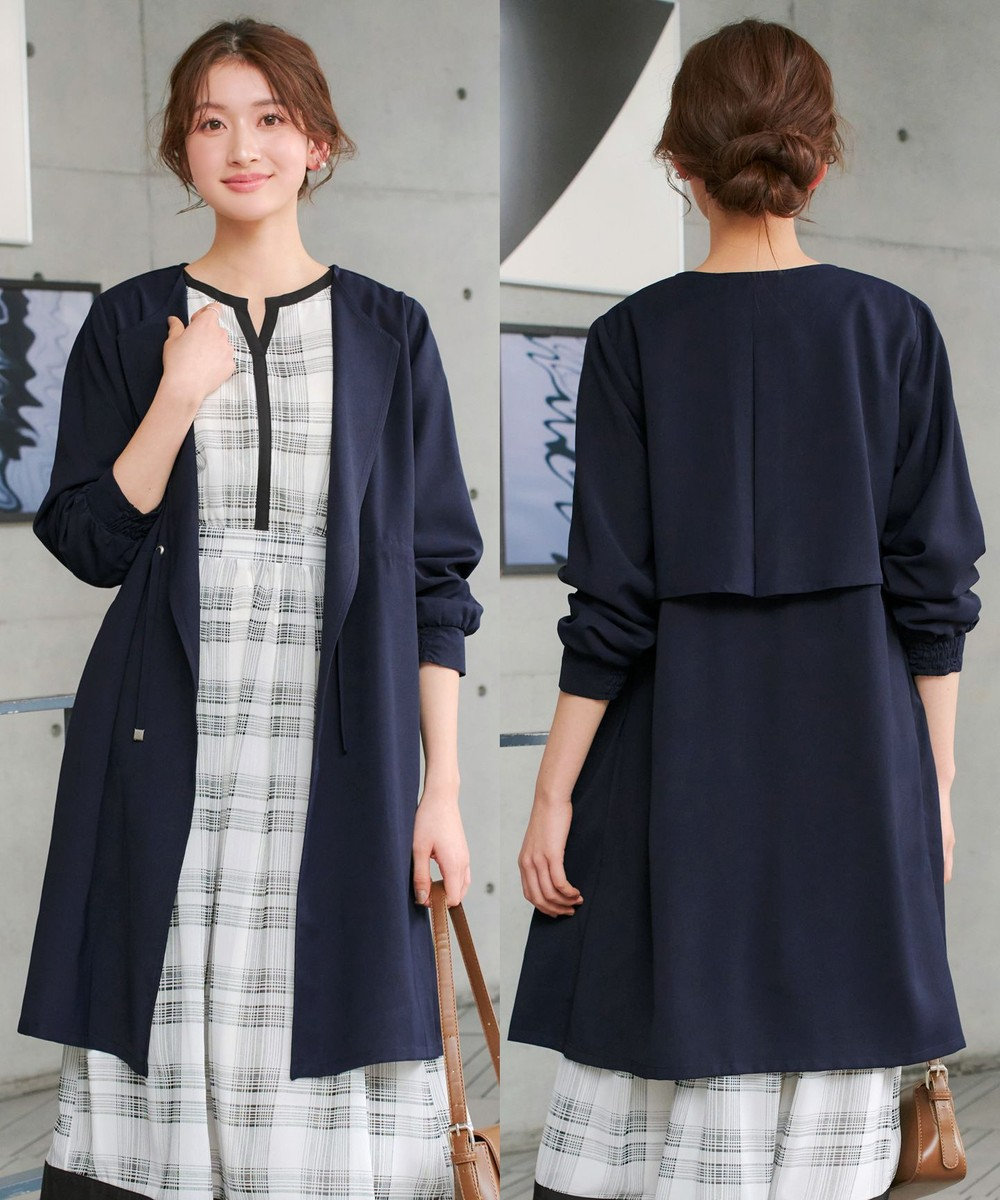 Tiaclasse タックヨーク着流しパフスリ－ブコート 