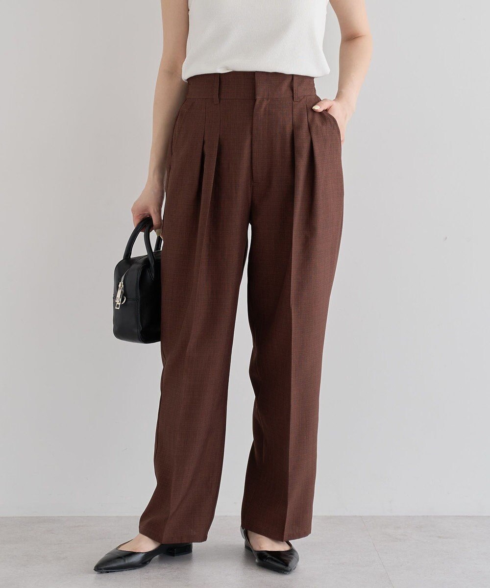 Green Parks ・ＥＬＥＮＣＡＲＥ　ＤＵＥ　リネンライク２タックパンツ 