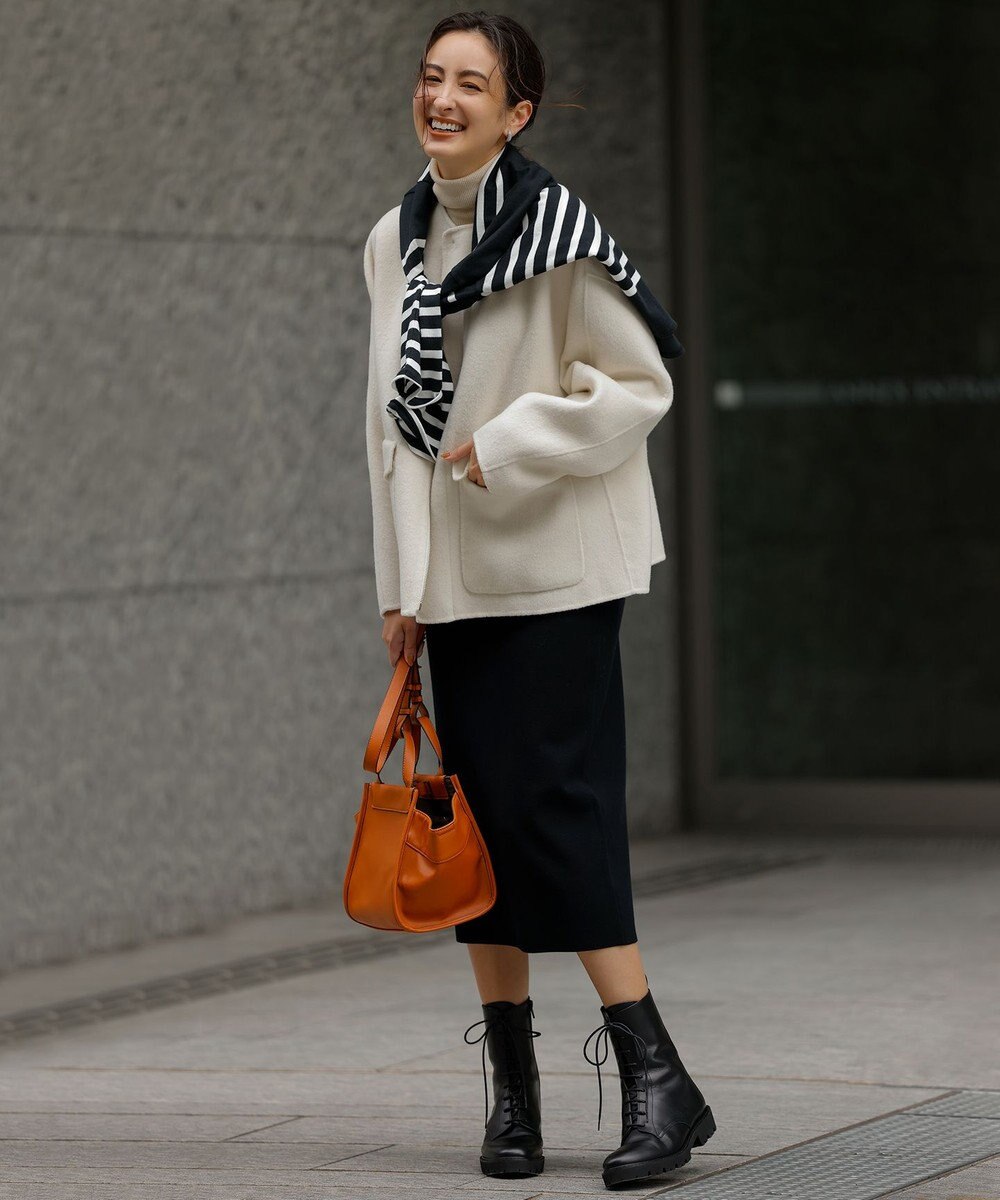 23区 L 【洗える】BUGIS シングルジャージー ボーダー カットソー 