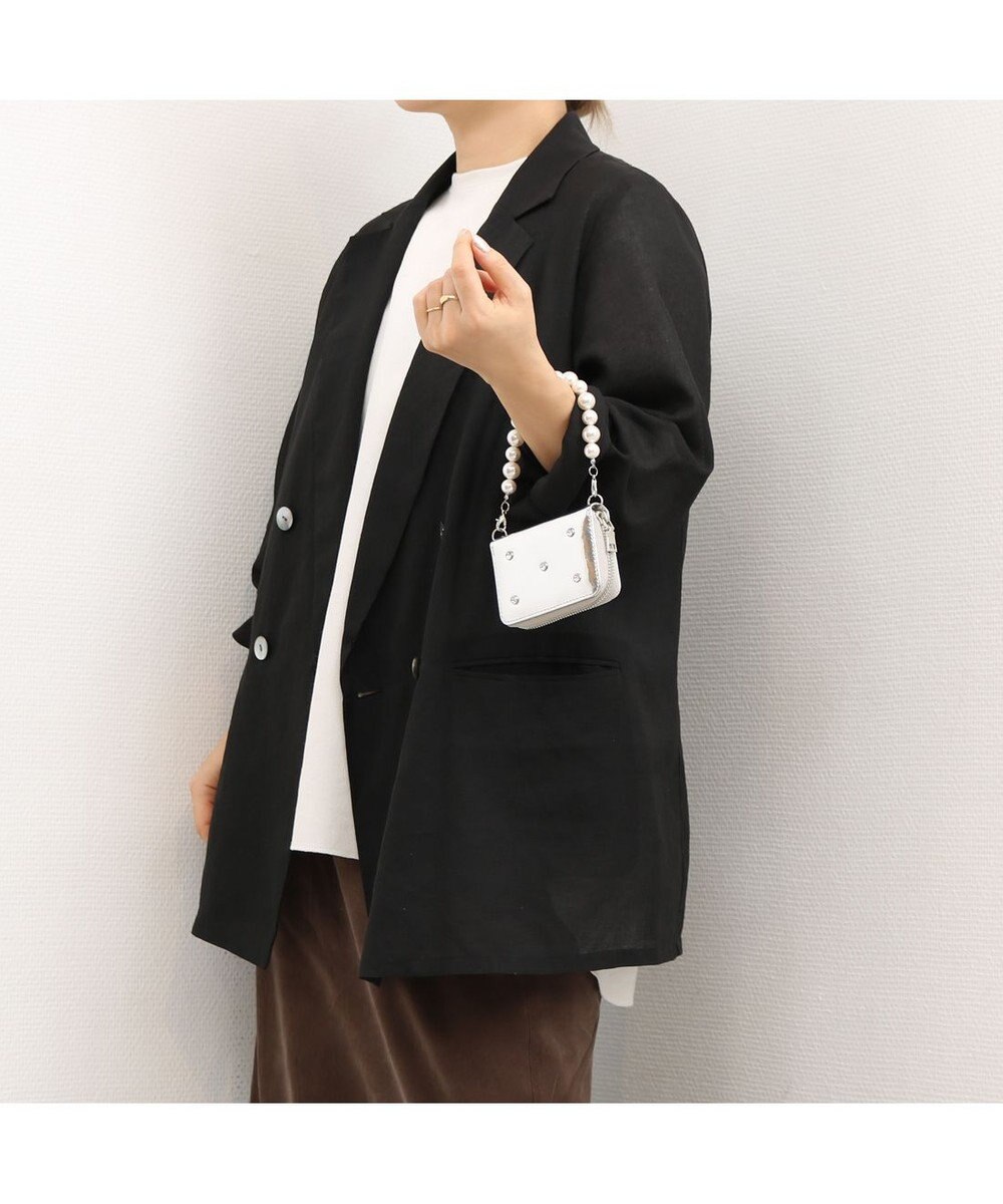 UNBILLION VERYコラボ ペルケ perche / 牛革パールハンドルジャバラウォレット 