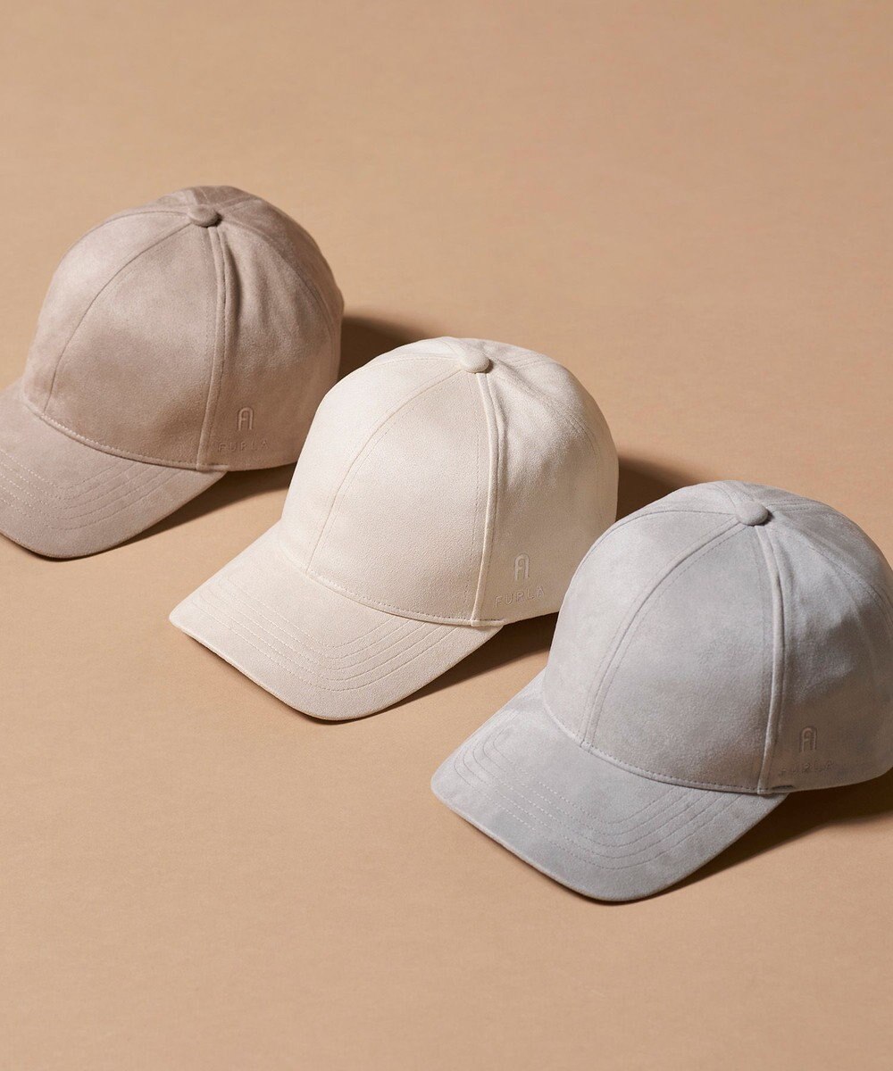 MOONBAT FURLA(フルラ)横刺繍スエード キャップ UVカット 