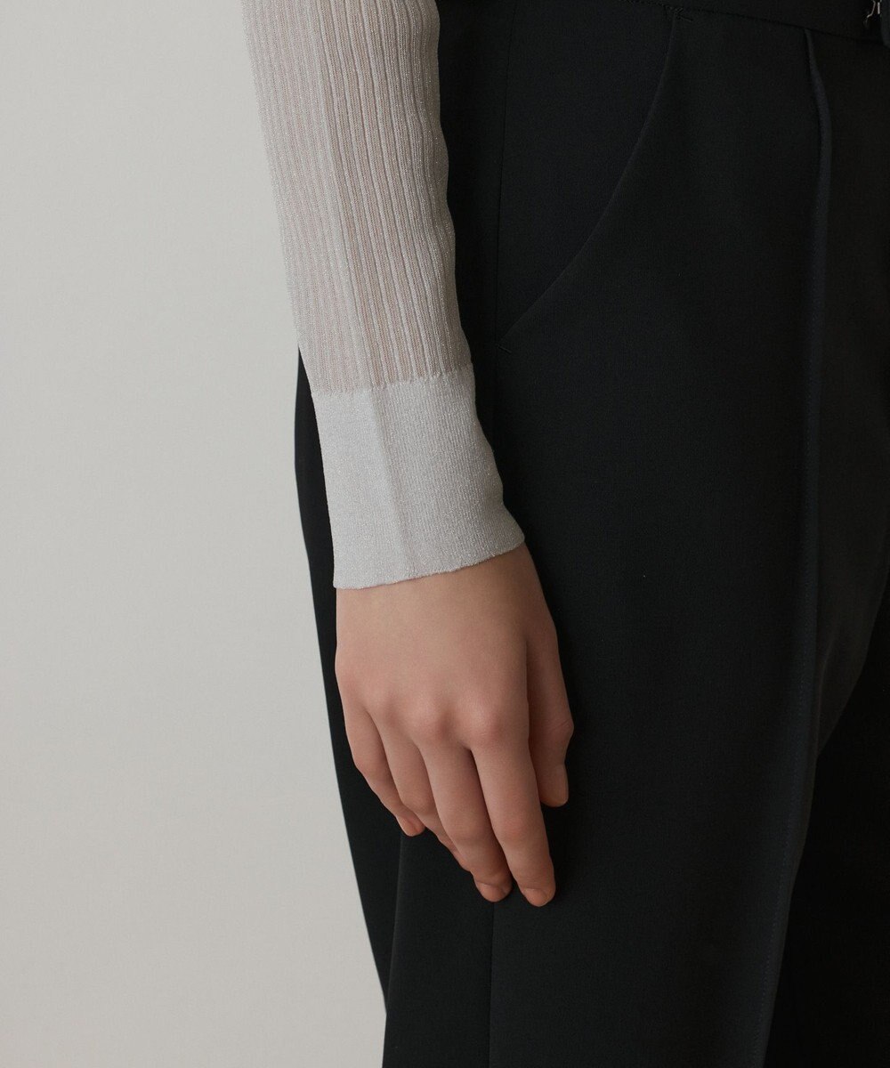 GRACE CONTINENTAL ラメリブシアーニットカーディガン 