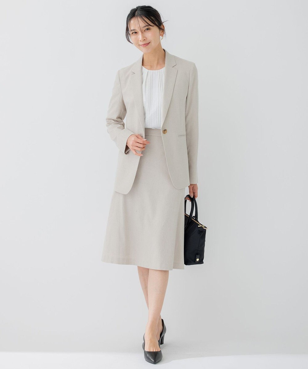 23区 S 【洗える】ブラウスライクジャージー タックディテール カットソー 