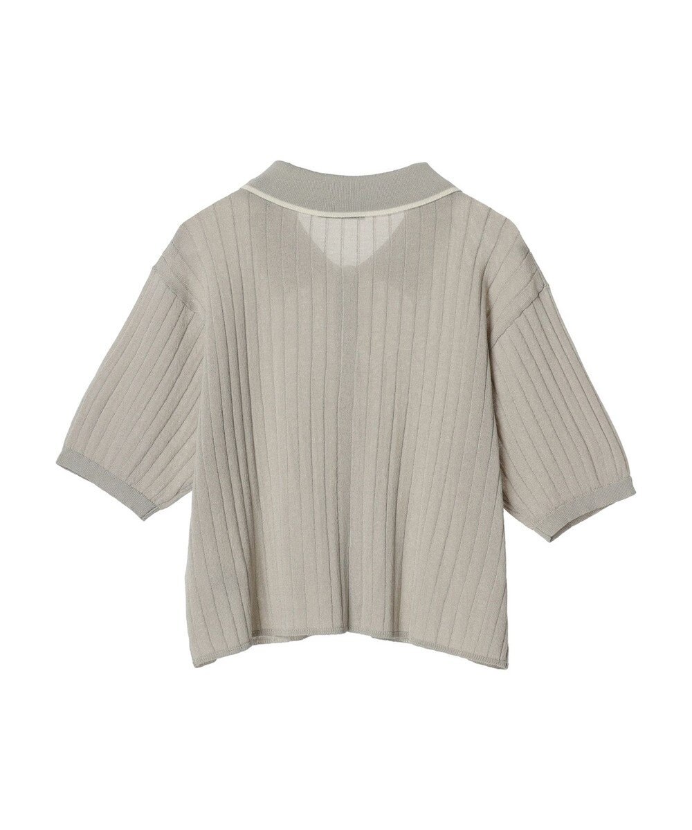 earth music&ecology ラインポロニットカーディガン 