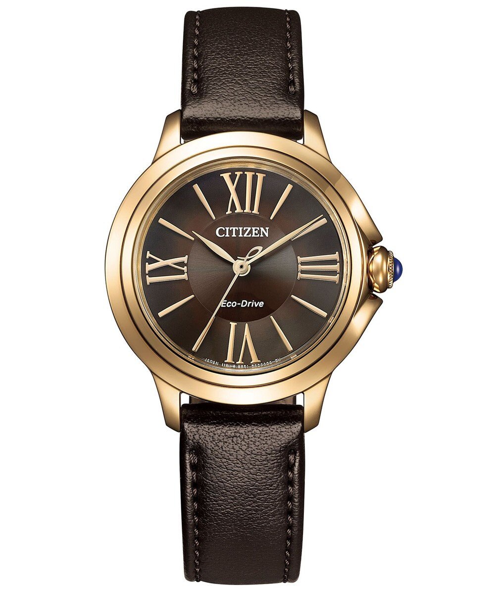 CITIZEN 【電池交換不要 光発電エコ・ドライブ】、包み込むような 曲線とボリューム感が魅力の高級感ある腕時計 