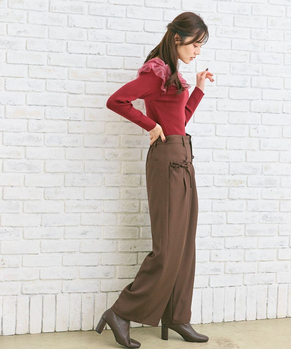 Feroux 襟フリル ニット 