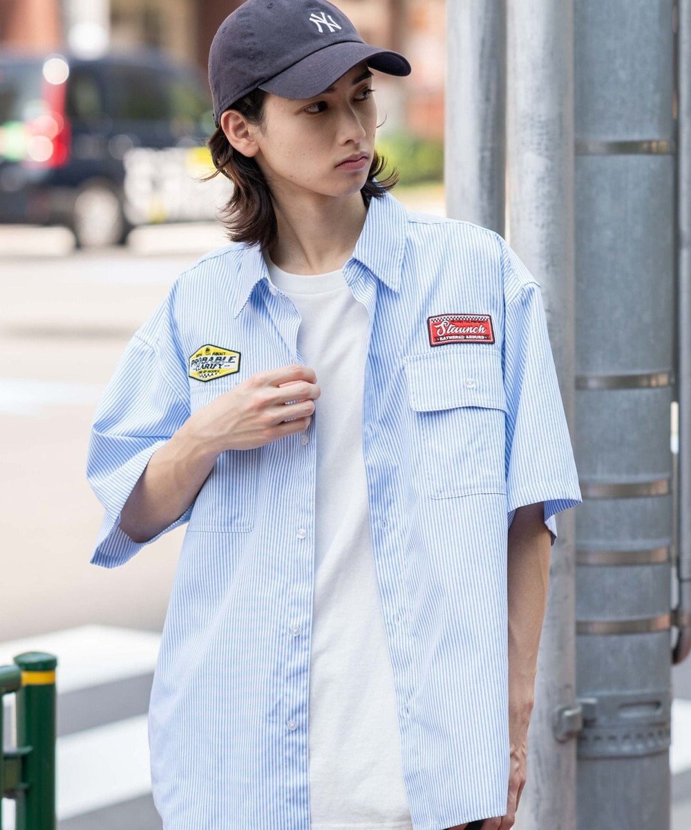 WEGO 【ユニセックス着用ITEM/MLサイズ展開】オックスフォードワッペンシャツ（SS） 