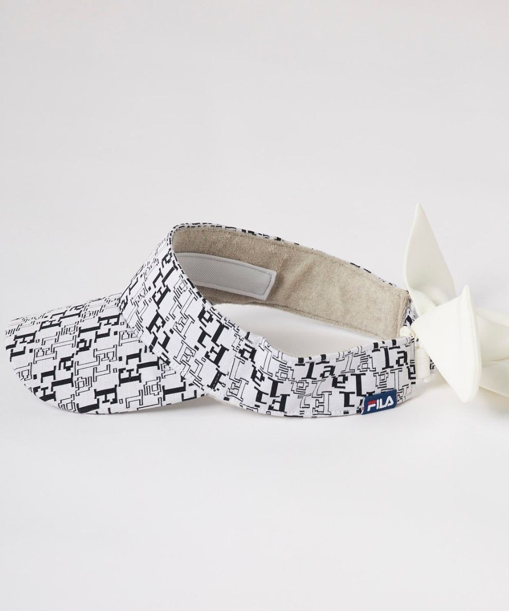 FILA GOLF／marie claire 【FILA GOLF】取り外し可能リボン付きサンバイザー 