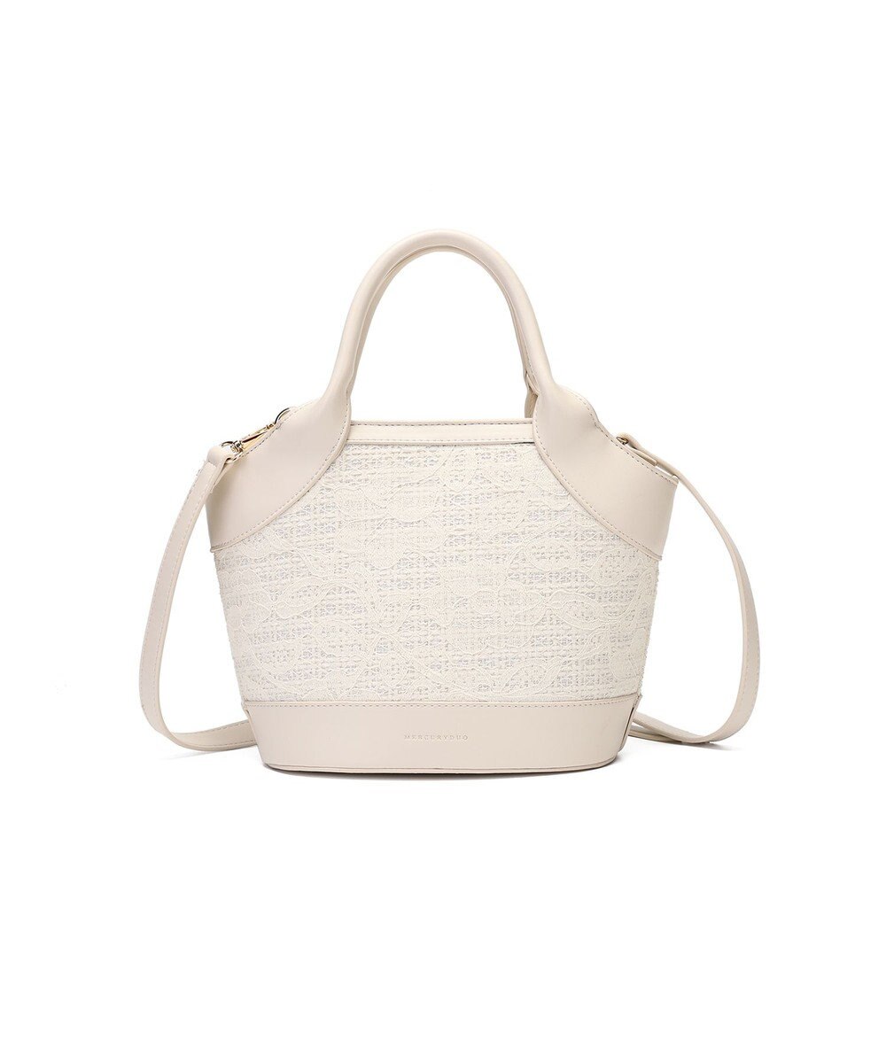 style code 【MERCURYDUO/マーキュリーデュオ】ミックスマテリアル　ハンドバッグ 