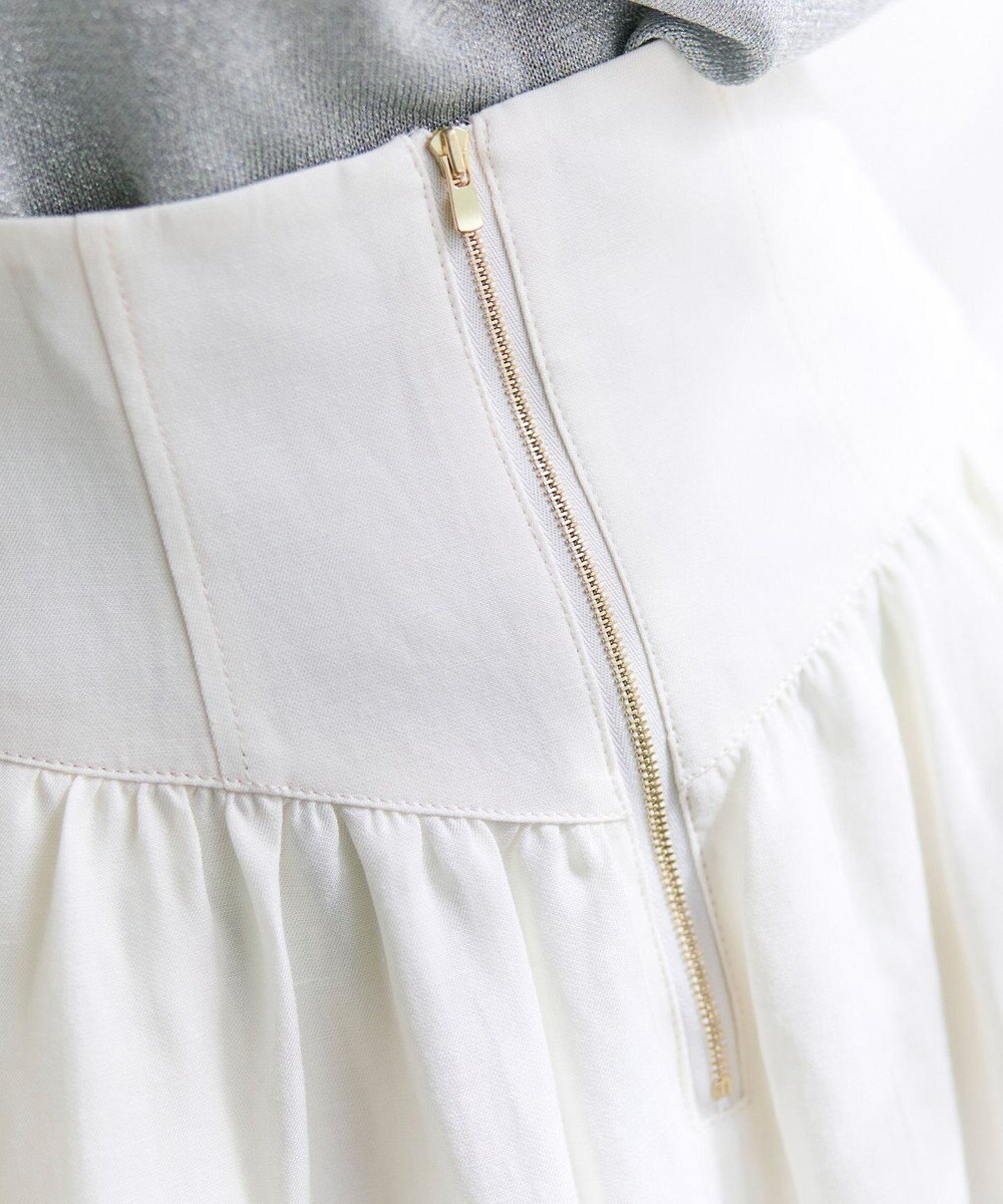 BEIGE， BERNARD / リネン混 ゴールドジップ ハイウエススカート 