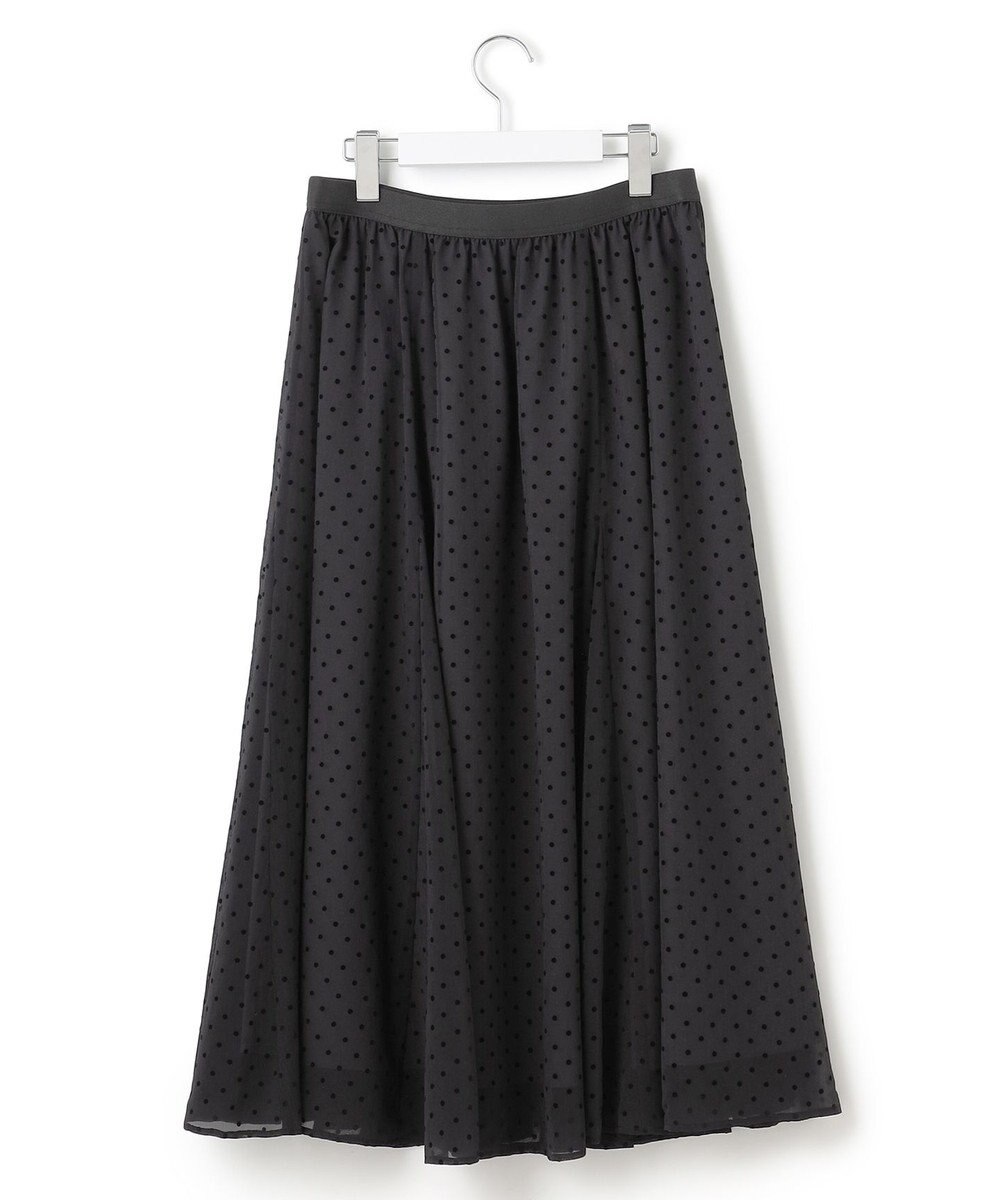 23区 【一部店舗限定/洗える】クレープドットフロッキー スカート 