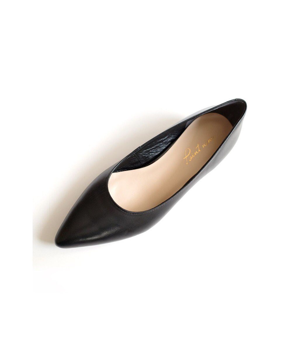 Pointer 日本製 本革美脚ローヒールパンプス 