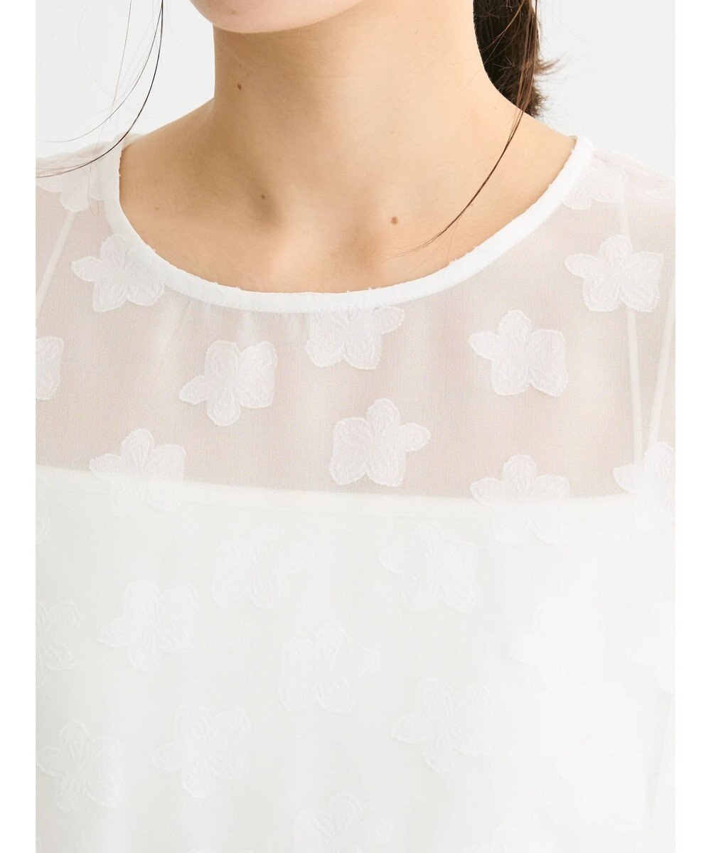 Green Parks ・ＥＬＥＮＣＡＲＥ　ＤＵＥ　フラワージャカードブラウス 