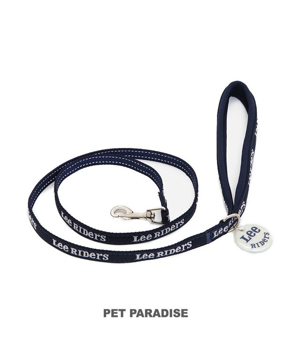 PET PARADISE 犬 リード Ｌｅｅ ライダース 【ＳＳ~Ｓ】 ロゴ柄 紺（ネイビー・インディゴ）