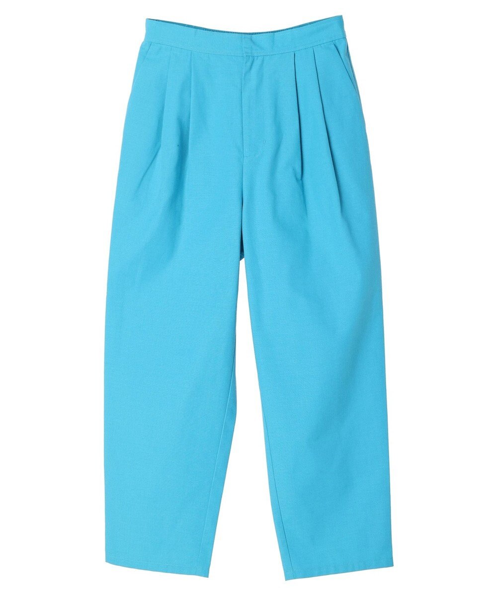 Green Parks 綿麻混タックテーパードパンツ 