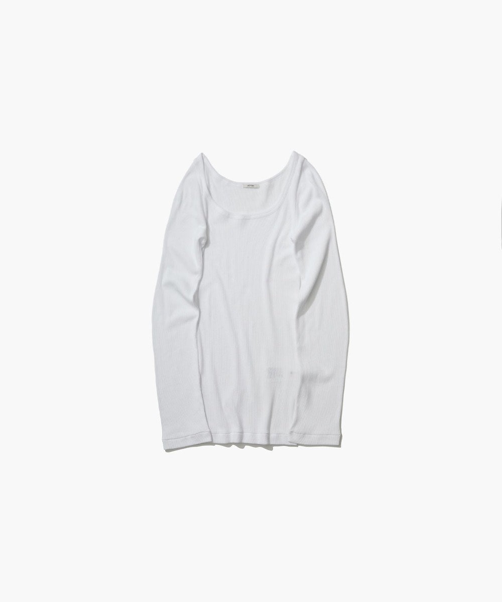 ATON COMPACT RIB | ロングスリーブＴシャツ WHITE