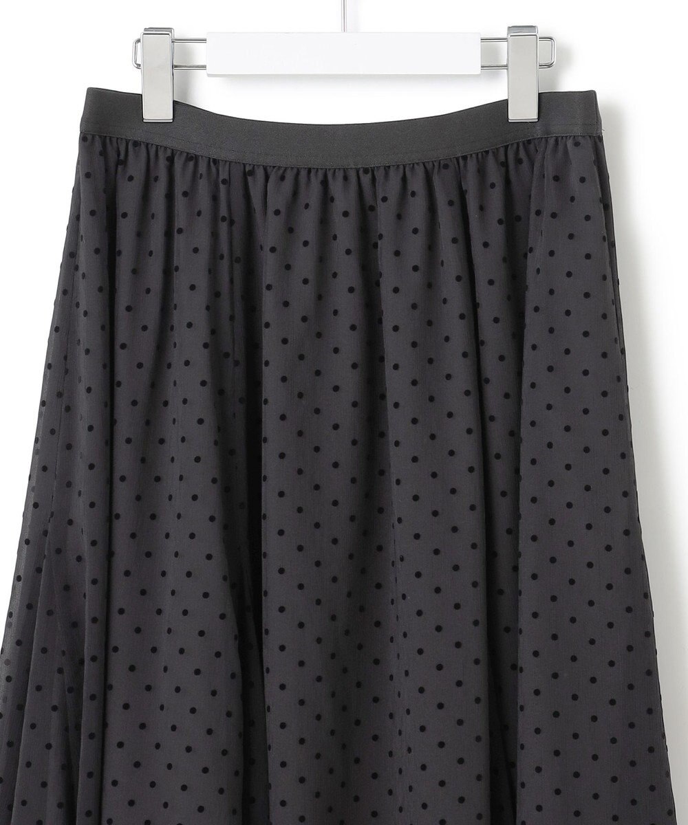 23区 【一部店舗限定/洗える】クレープドットフロッキー スカート 