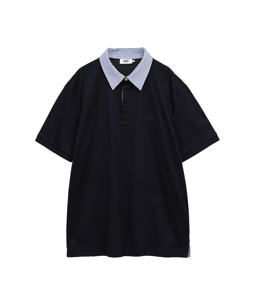 DAKS GIZAコットン THOMAS MASONチェック シャツカラーポロ 