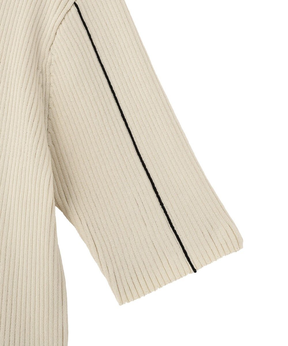 earth music&ecology 【予約】ラインカラーポロニット 