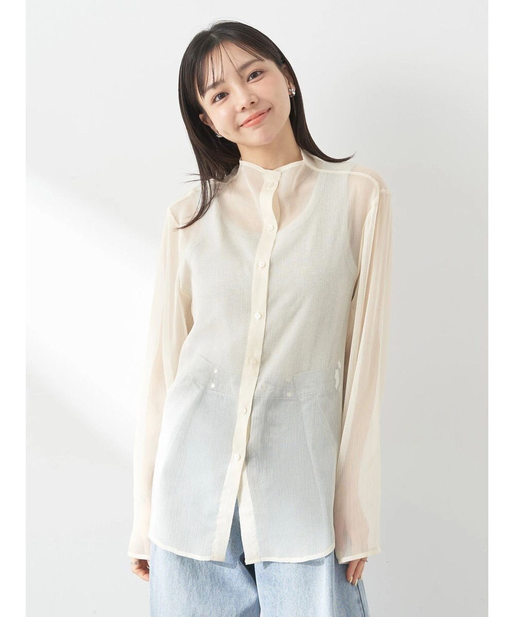 earth music&ecology シアーハイネックシャツ 