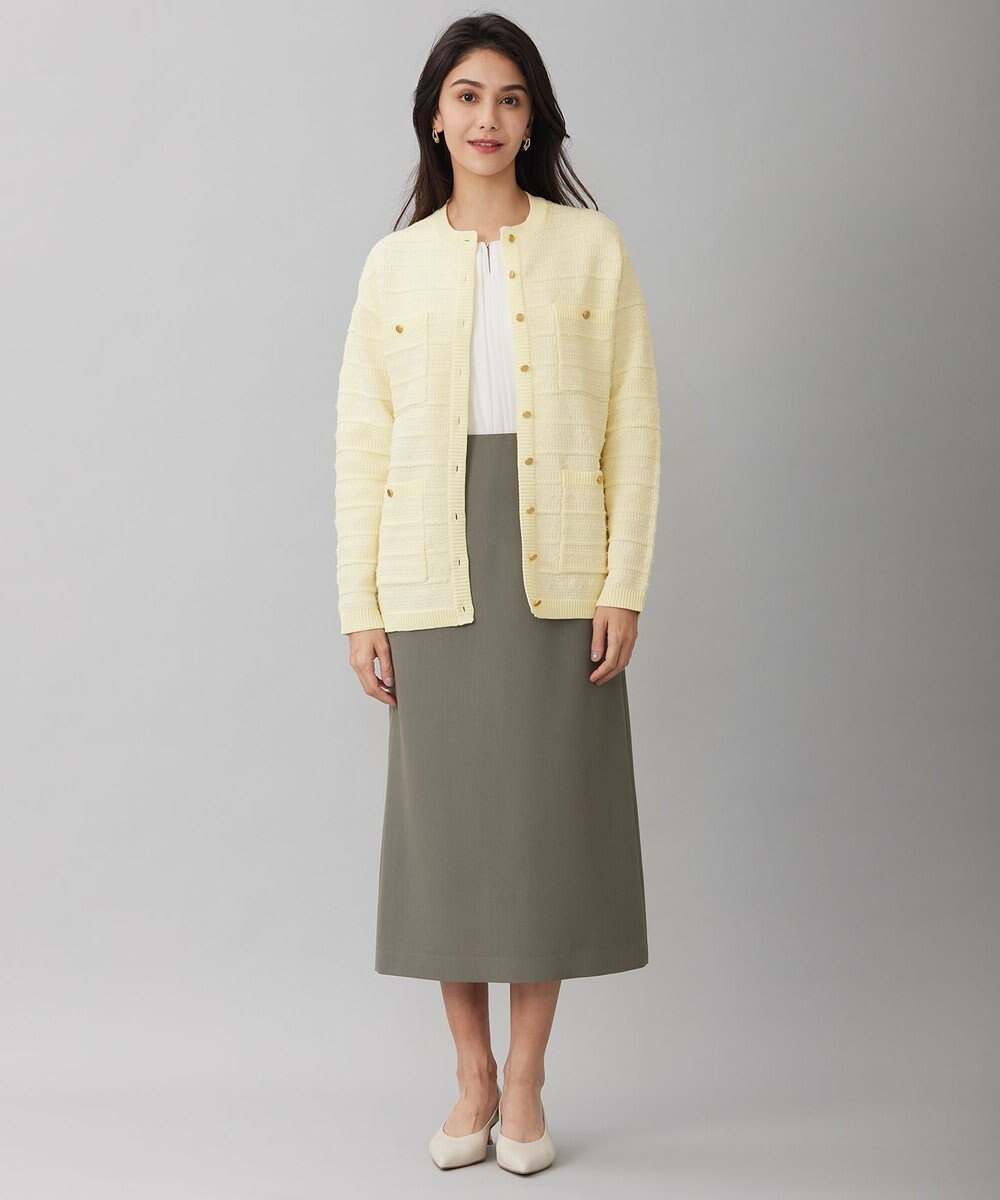 自由区 【洗える】オックスストレッチストレート スカート 