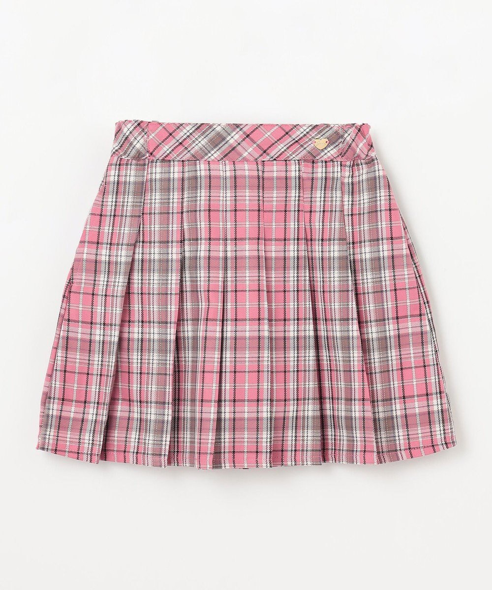 ANY KIDS ラメチェックプリーツスカパン 