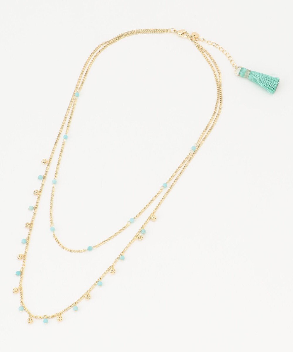 自由区 【カタログ掲載】ストーンミックスフリンジ2WAY ネックレス 