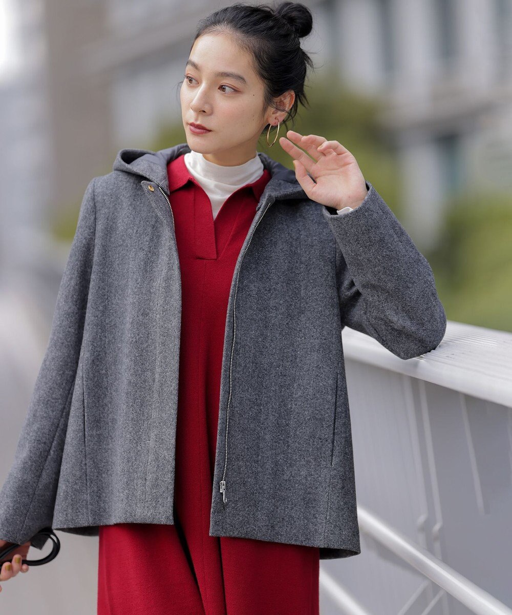 組曲 L ウールモッサ ショートコート 