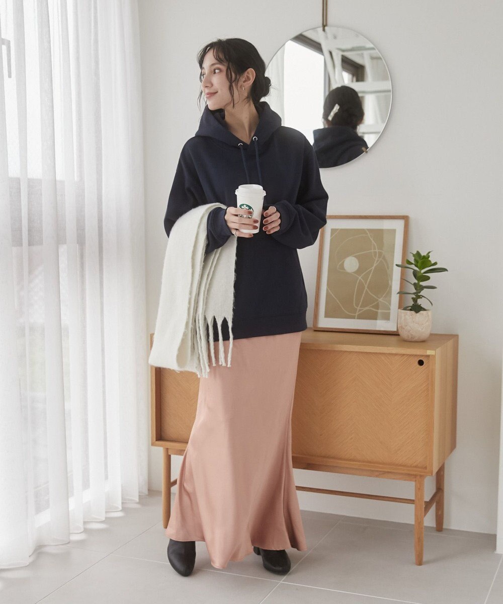 WEGO 【ユニセックス着用ITEM/裏起毛】リラックスフィットスウェットプルパーカー 