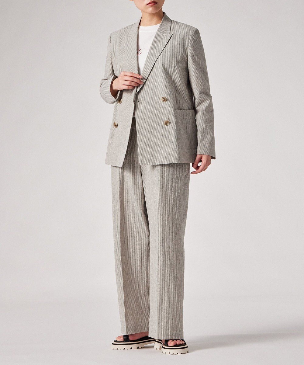 Paul Smith ストライプ シアサッカー ダブルブレスト ジャケット 