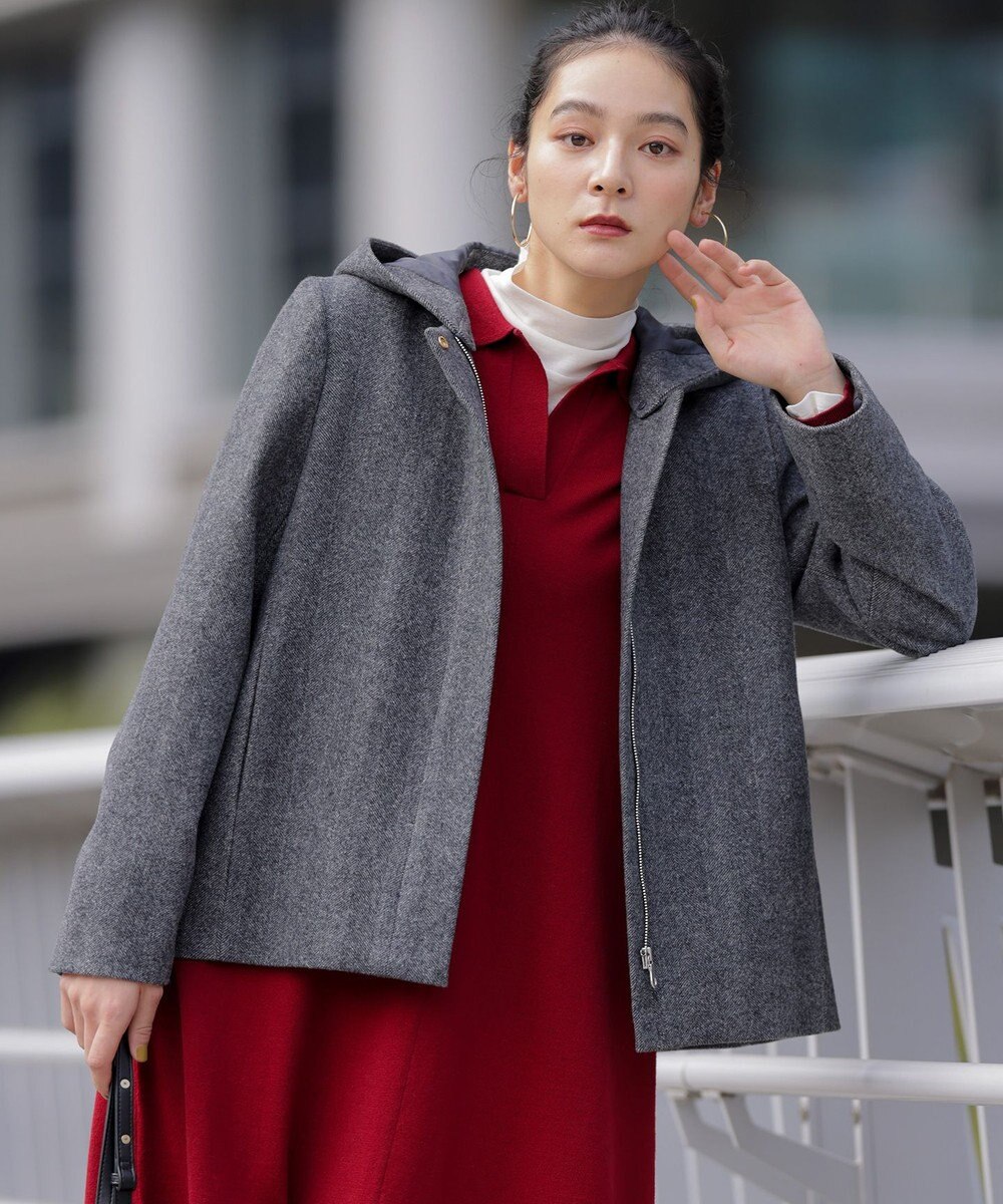 組曲 L ウールモッサ ショートコート 