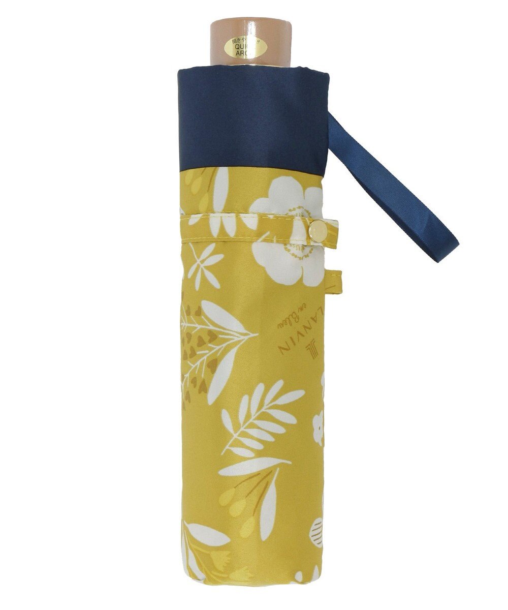 MOONBAT LANVIN en Bleu 折りたたみ傘 バイカラーデイジー サテンプリント 大きめ55cm 