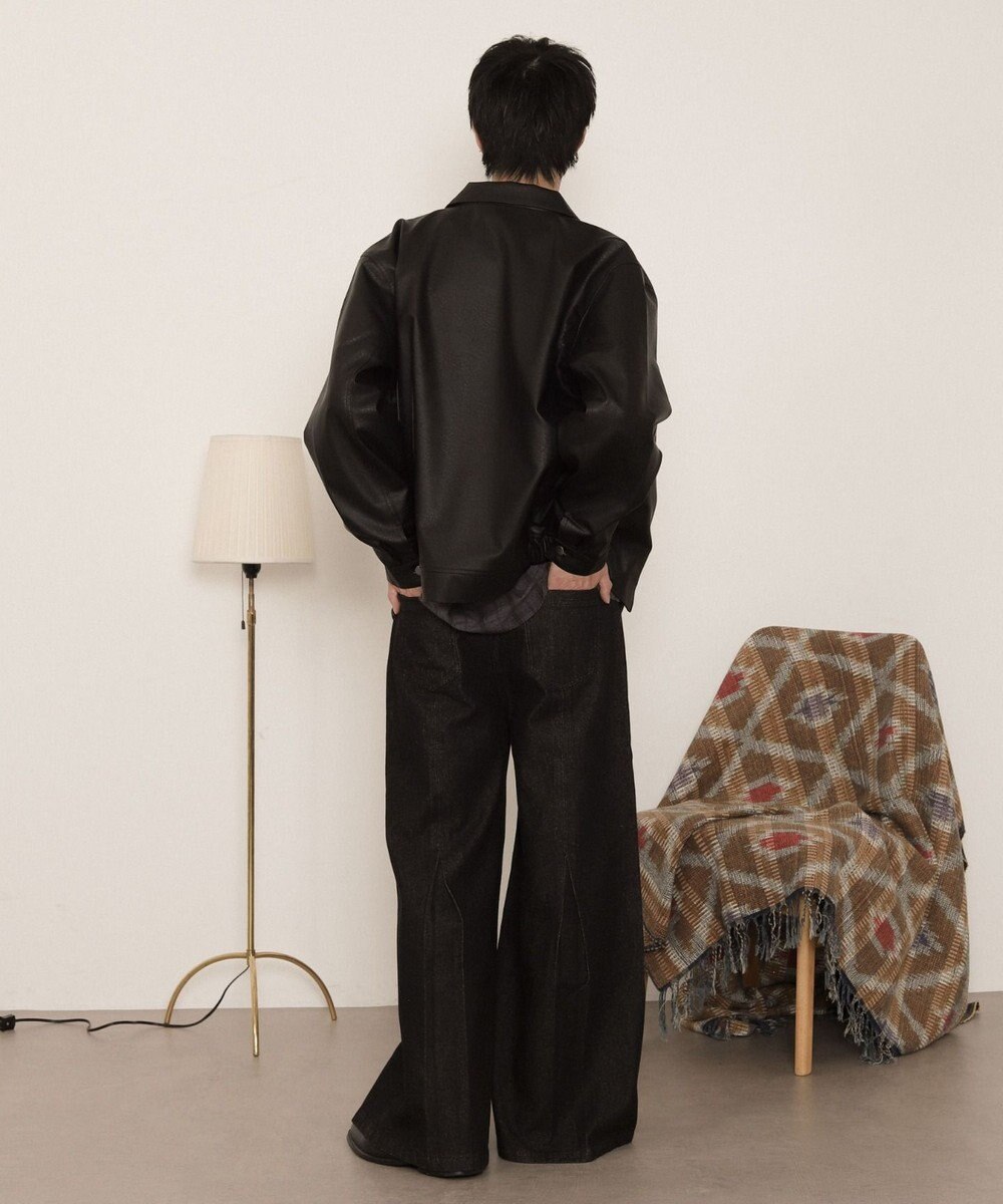 WEGO センタータックバギーフレアデニム 