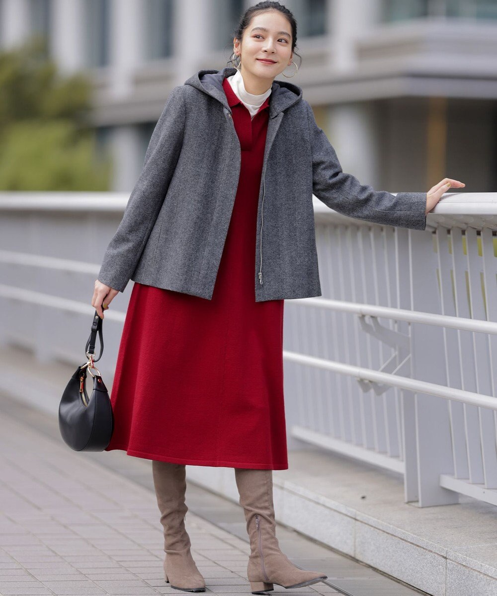 組曲 L ウールモッサ ショートコート 