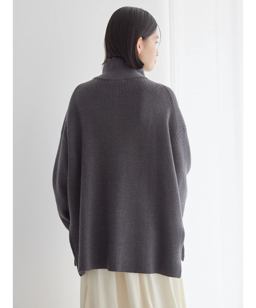 AMERICAN HOLIC バイパチハーフＺＩＰ片畦ニットプルオーバー　 