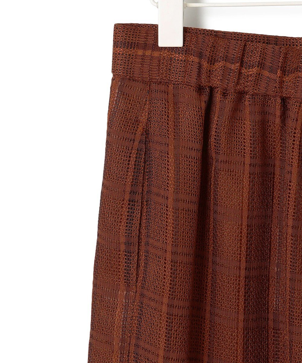 ICB スクエアチェックレノクロス ワイドストレートパンツ 