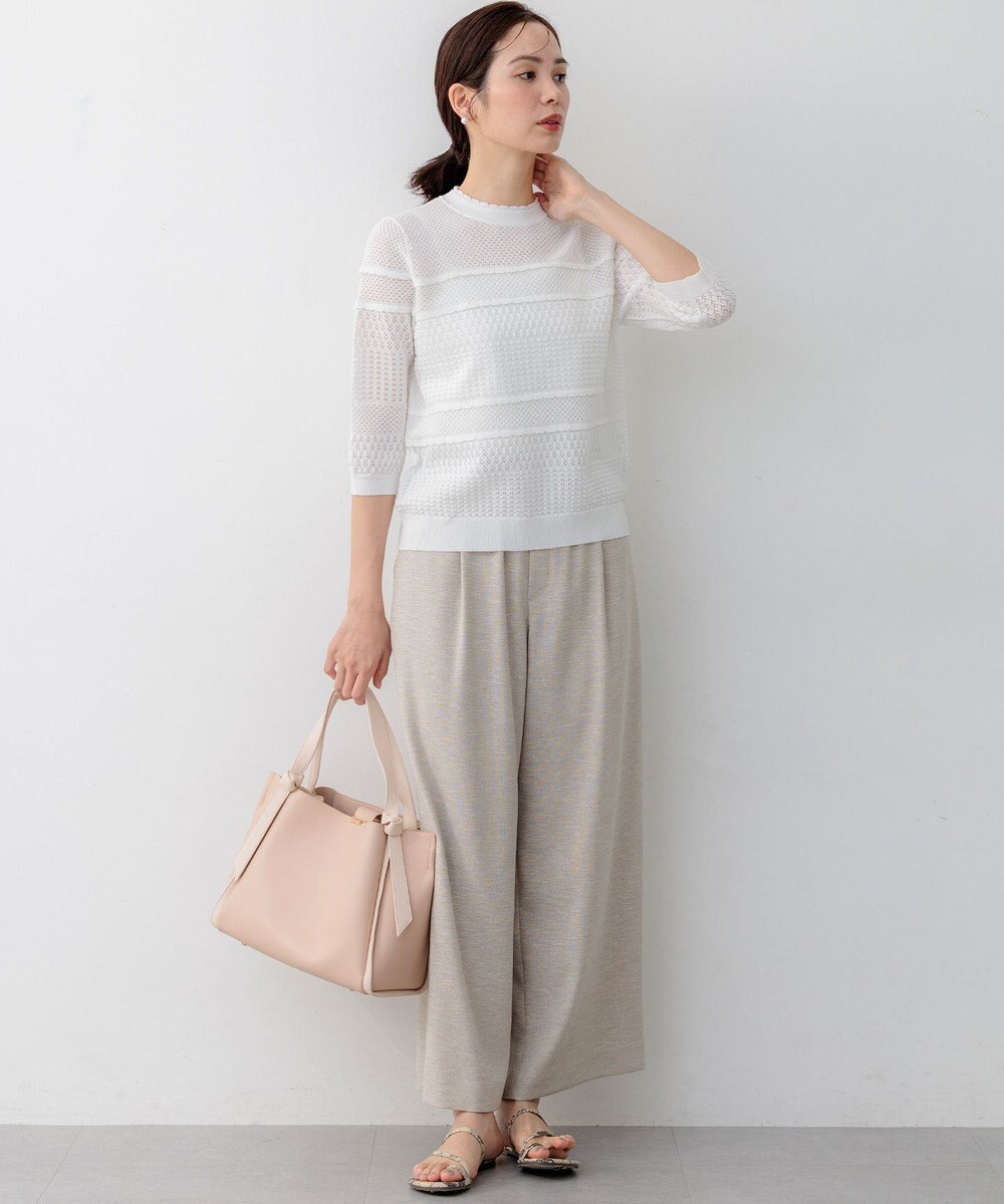 組曲 L 【先行予約】ライトリネンライクイージーワイド パンツ 