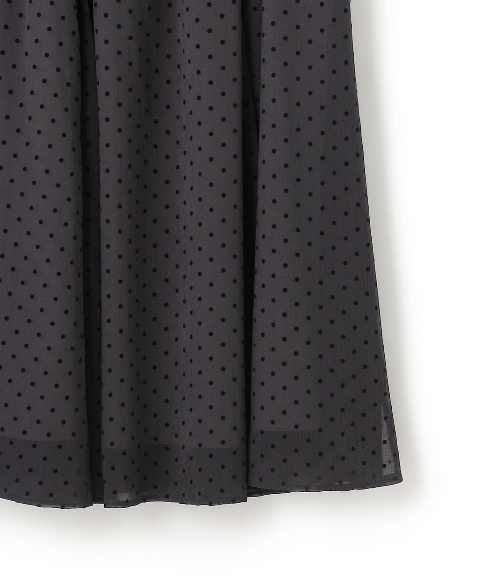 23区 【一部店舗限定/洗える】クレープドットフロッキー スカート 