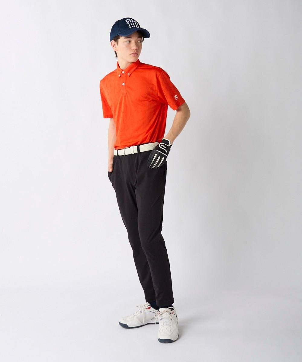 FILA GOLF／marie claire 【FILA GOLF】メッシュ加工ロゴ半袖ポロシャツ 
