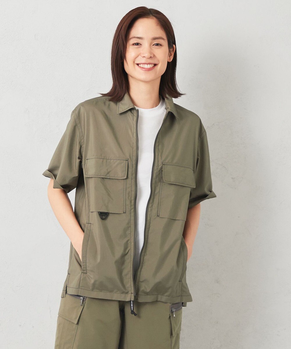 JOSEPH ABBOUD MOUNTAIN 【UNISEX】軽量/撥水 ZIP UPシャツ 