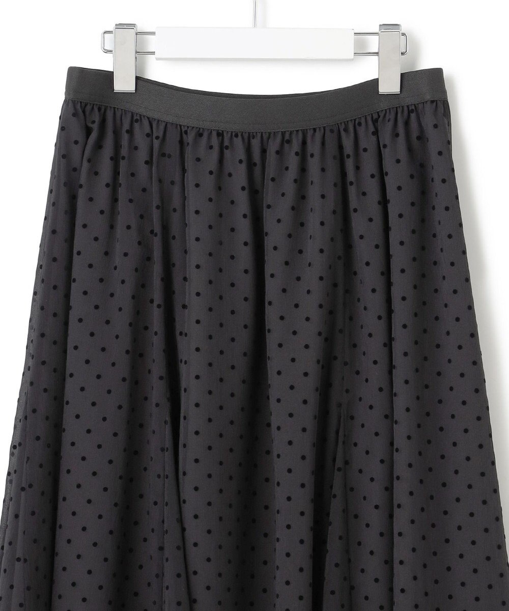 23区 【一部店舗限定/洗える】クレープドットフロッキー スカート 