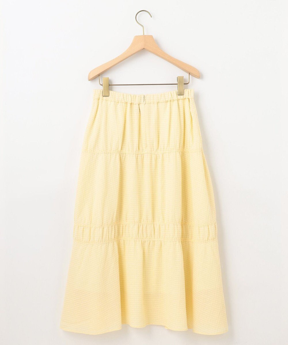 組曲 L 【WEB限定】ステッチストライプドビー ギャザースカート 