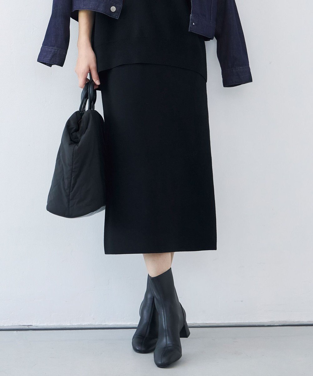 自由区 S 【カタログ掲載・セットアップ対応・洗える】スムージーニット スカート 