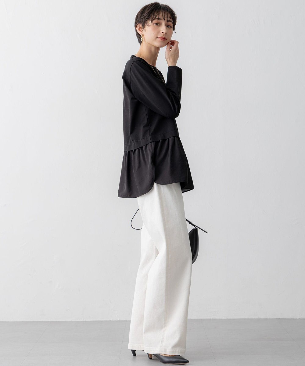 23区 S 【滝沢眞規子さん着用/VERY掲載/洗える】23区DENIM ストレッチ ワイドパンツ 