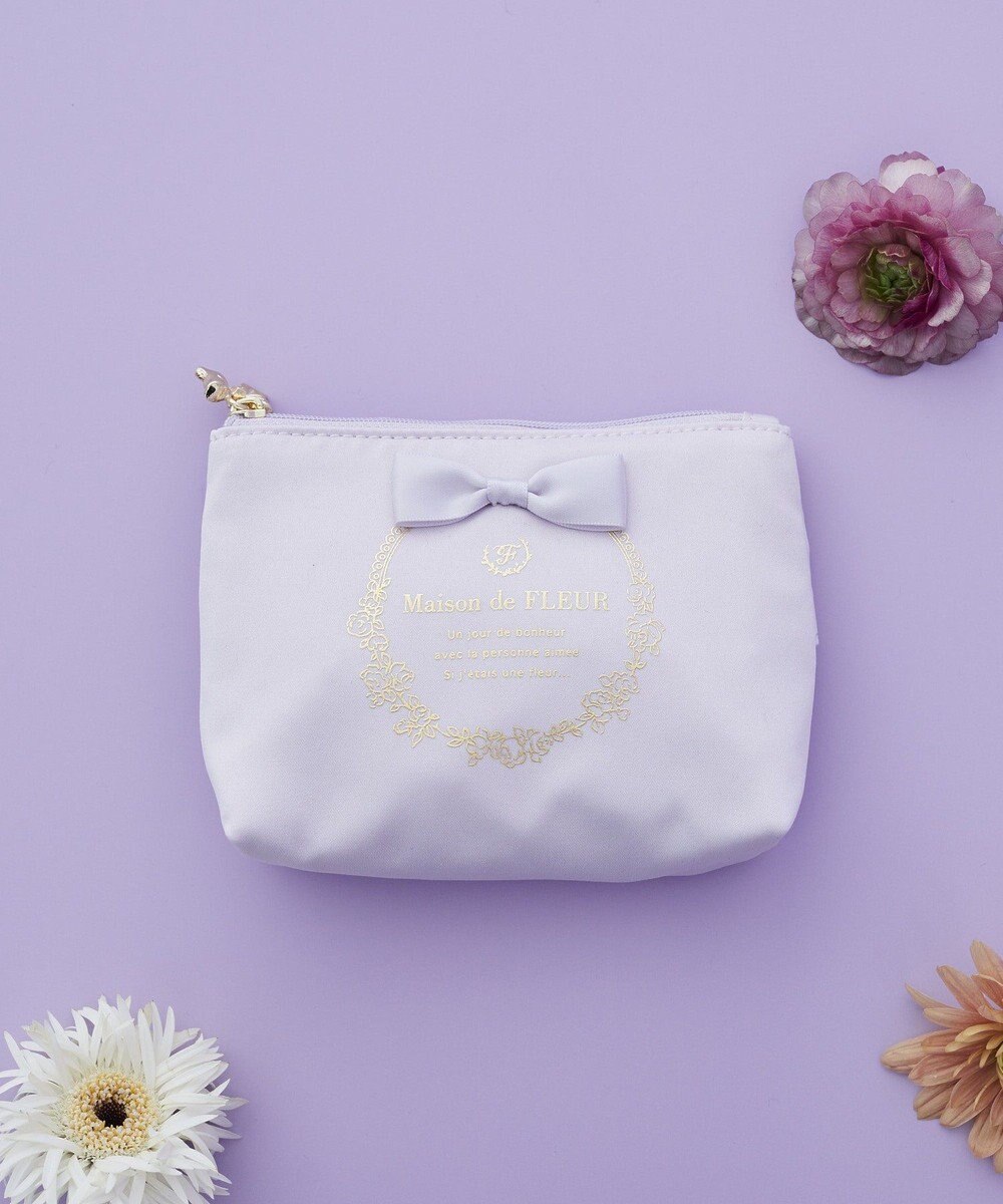 Maison de FLEUR サテンリボンティッシュケース 