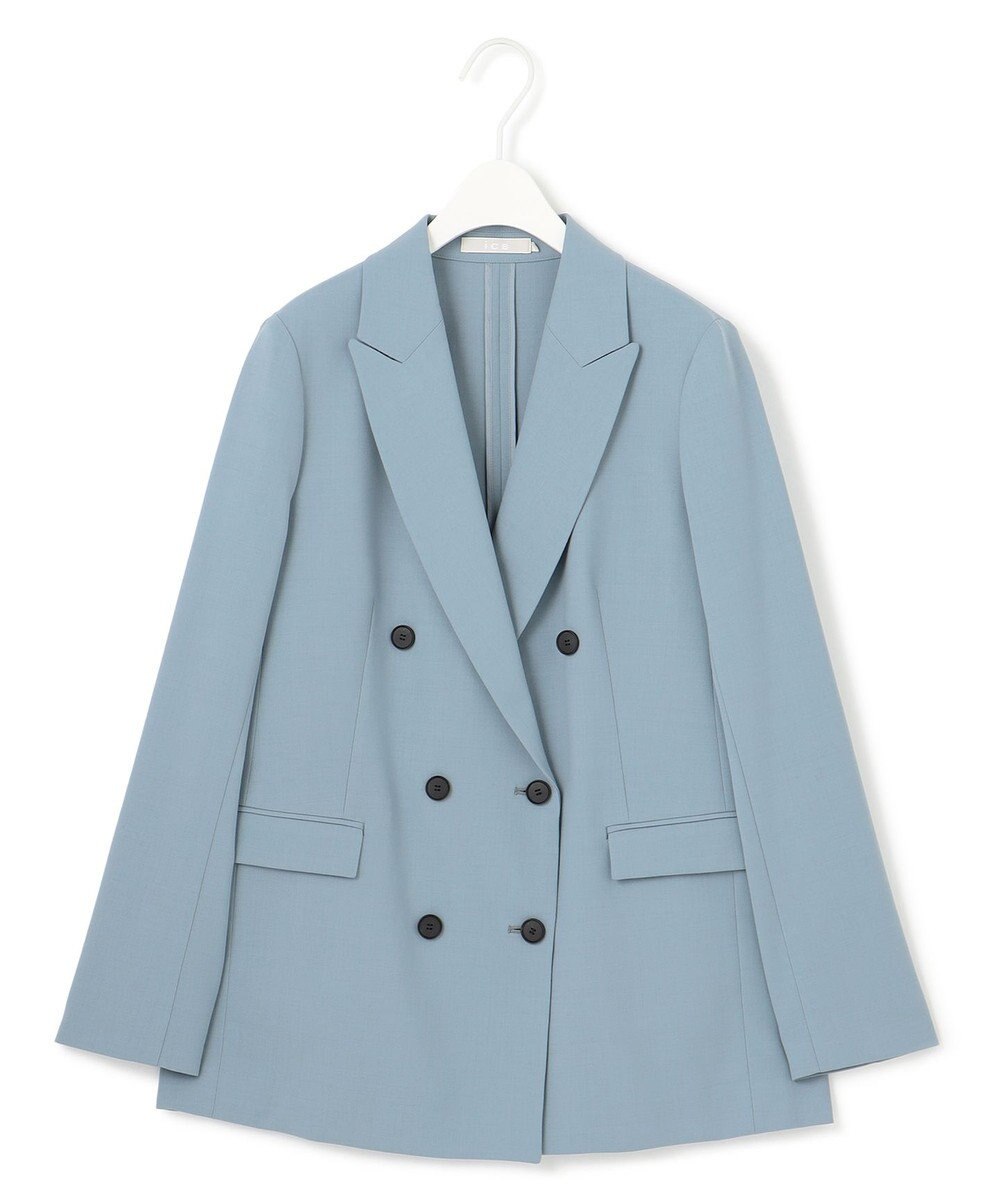 ICB L ウール2WAYストレッチ ダブルブレストジャケット 